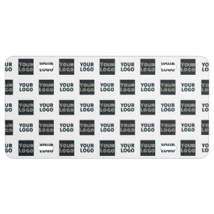 2 Logo's Simple Repeating Logo   White License Plate