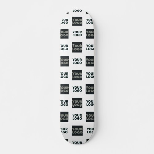 2 Logos Simple Repeating Logo  White Skateboard