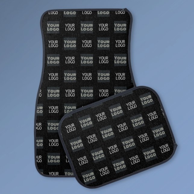 2 Logos Simple Repeating Logos | White Car Floor Mat (Creator Uploaded)