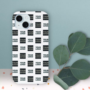 2 Logos Simple Repeating Logos White iPhone 15 Case