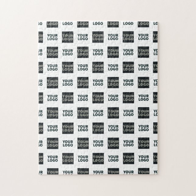 2 Logos Simple Repeating Logos | White Jigsaw Puzzle (Vertical)