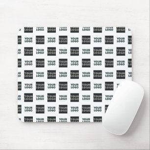2 Logos Simple Repeating Logos   White Mouse Pad