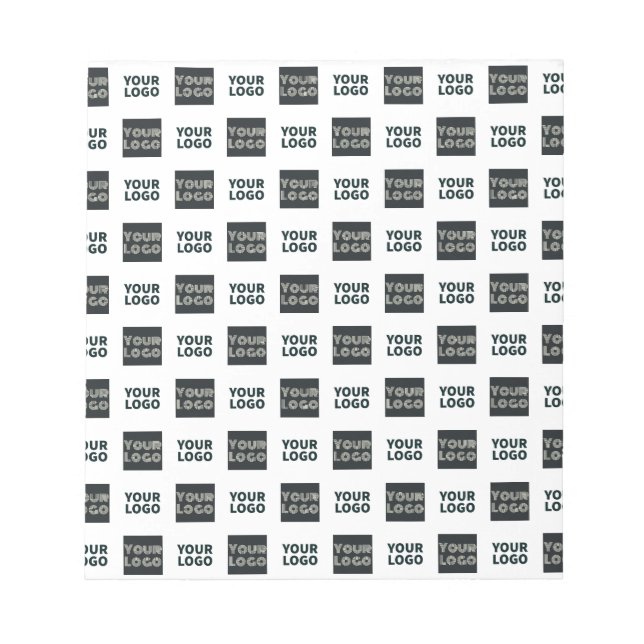 2 Logos Simple Repeating Logos | White Notepad (Front)