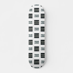 2 Logos Simple Repeating Logos   White Skateboard