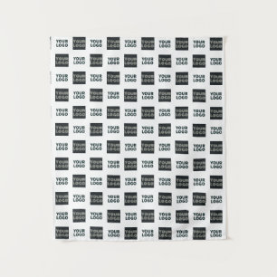 2 Logos Simple Repeating Logos   White Tapestry