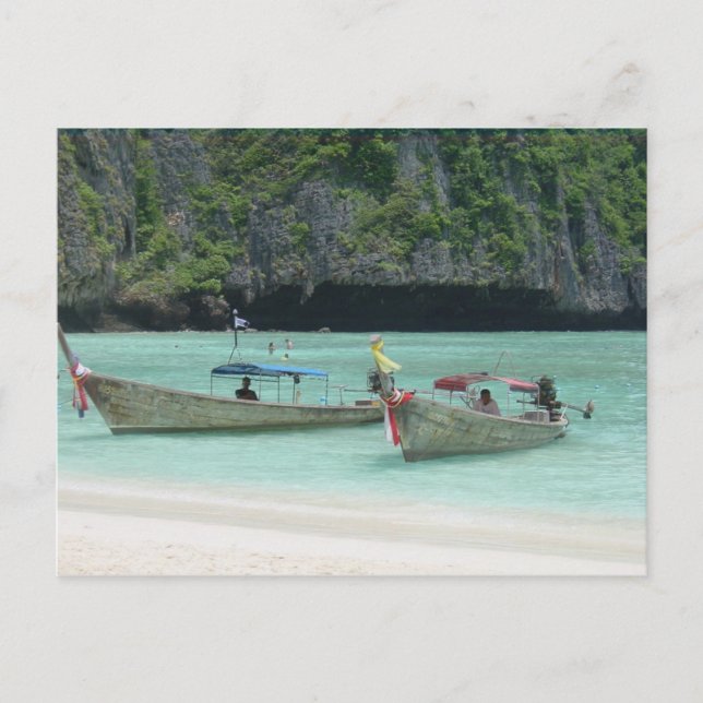 2 Longtail boats - Phi Phi Islands, Thailand Postcard (Front)