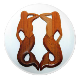 2 lookout mermaids mermaid ceramic knob