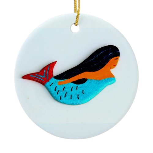 2 mermaids ornament