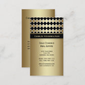 #2 Modern Black Gold Diamond Business Card (Front/Back)
