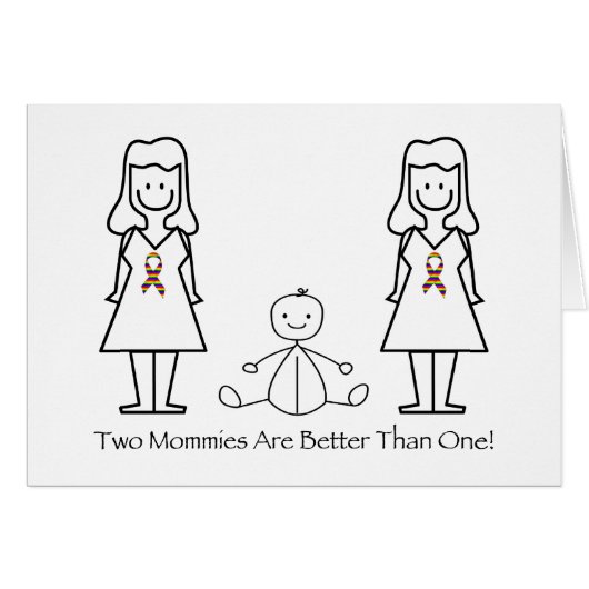 2 Moms Are Better Than 1 Cards (Front Horizontal)