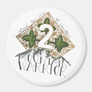 2 Mountain Warrior Fort Carson Refrigerator Magnet