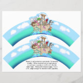 2 Noahs Ark Baby Personalized Cupcake Wrappers (Front)