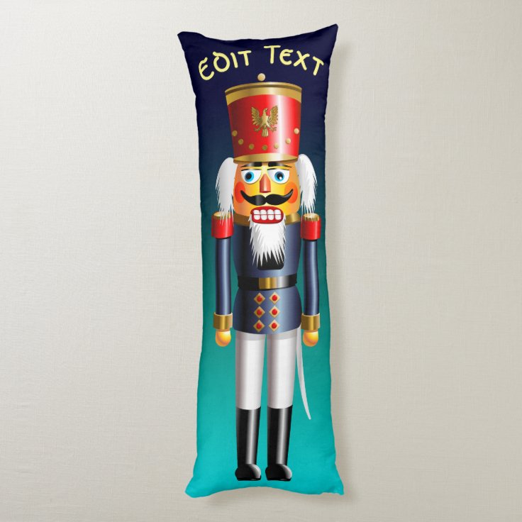 2 Nutty Xmas Nutcracker Toy Soldiers Body Pillow Zazzle