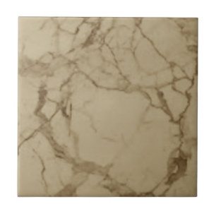 2 of 3 Sepia Faux Marble 4.5 & 6" Wall Backsplash Ceramic Tile