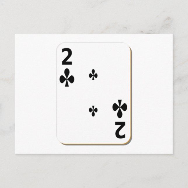 2 of Clubs Playing Card (Front)