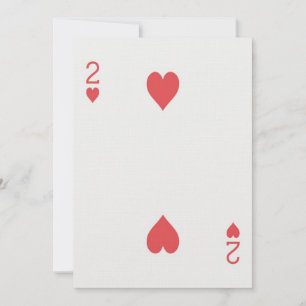 2 of Hearts Playing Card Gamer Wedding