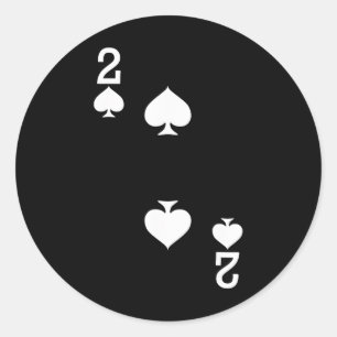 2 Of Spades Playing Card Halloween Costume Dark Classic Round Sticker
