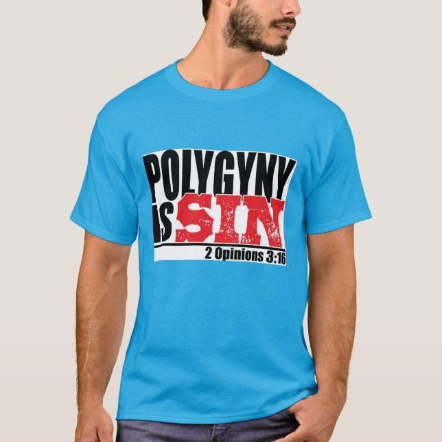2 Opinions 3:16 re Polygyny T-Shirt (Front)
