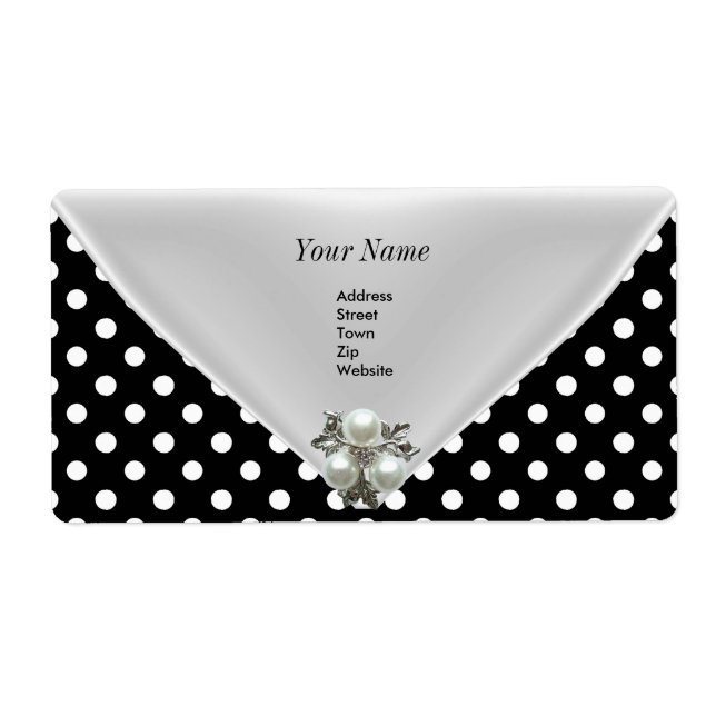 2 "Order Elegant White Black" 2 Label Address (Front)