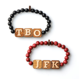 2 Pack Alpha Numeric Bracelets by GoodWoodNYC Bracelet