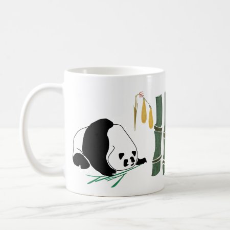 2 Pandas Eat Bamboo In Tropical Forest Coffee Mug