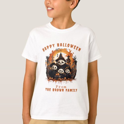 2 Parents 2 Kids _ Halloween Kids T_Shirt