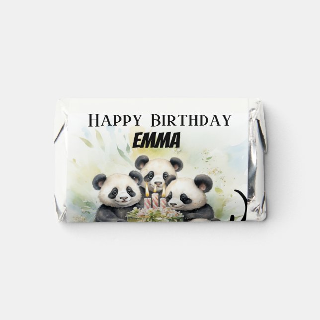 2 Parents 3 Kids - Watercolor Family Birthday   Hershey's Miniatures (Front)