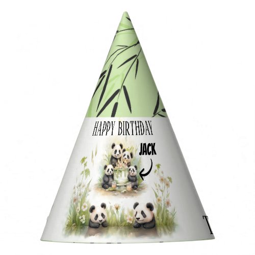 2 Parents 4 Kids _ Watercolor Family Birthday   Party Hat