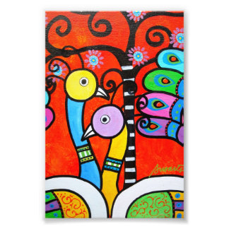 2 Peacocks Photo Print