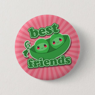2 PEAS  BEST FRIENDS PINBACK BUTTON
