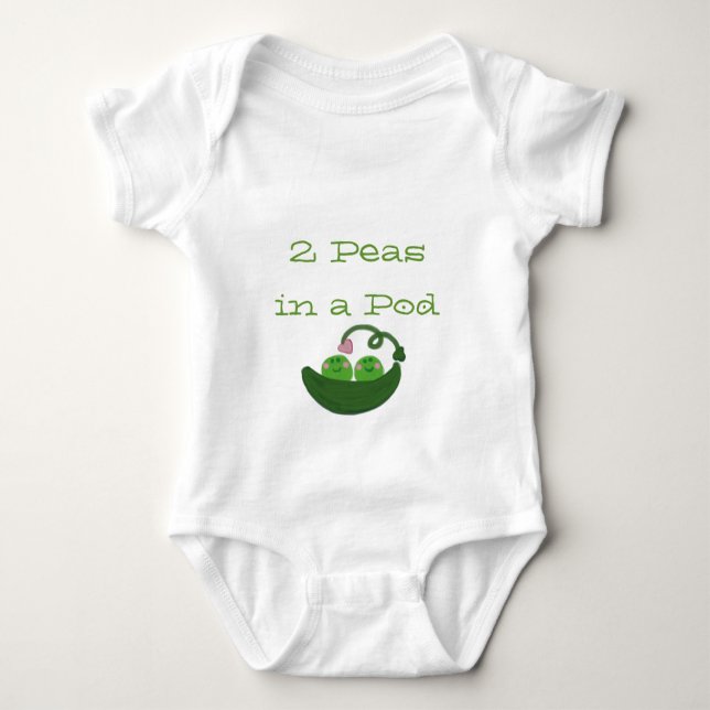 2 Peas in a Pod Baby Bodysuit (Front)