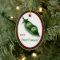 2 Peas in a Pod Oval Ceramic Christmas Ornament