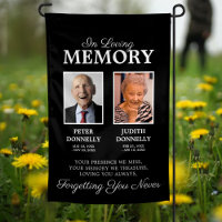 2 Person Tribute Memorial Photo Garden Flag