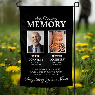 2 Person Tribute Memorial Photo Garden Flag