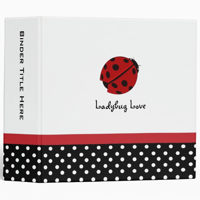 2" Personalized Ladybug Love Binder (Front/Spine)