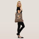 2 Personalized Photo Names | Brown Dog Tote Bag (On Model)