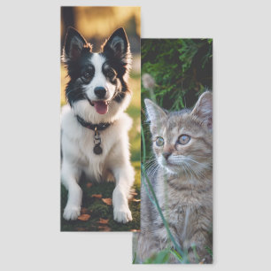 2 Pet Photos of your fur family Gift Bookmarks