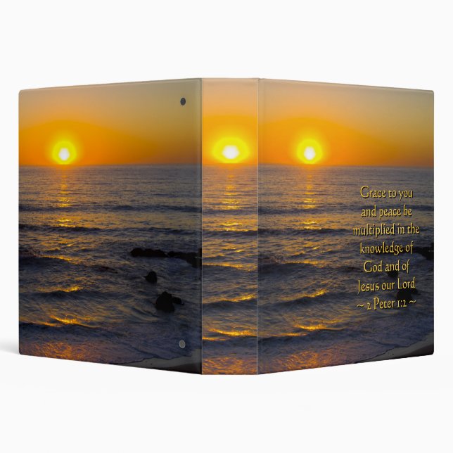 2 Peter 1:2 3 Ring Binder (Background)