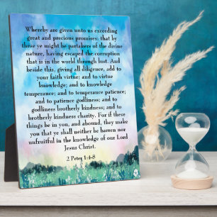 2 Peter 1:4-8 Plaque