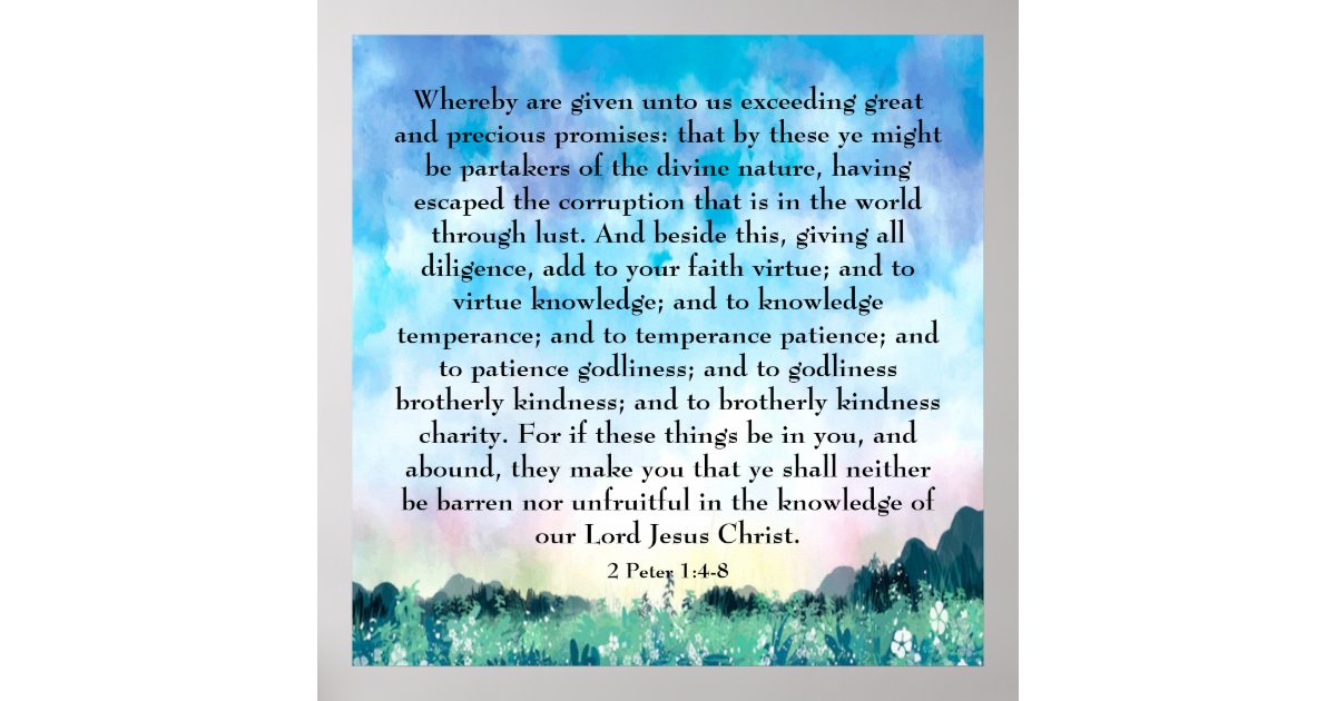 2 Peter 1 4 8 Poster Zazzle 2-peter-1-4-8-poster-zazzle