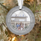 2 Photo 1st Christmas Housewarming Faux Gray Wood