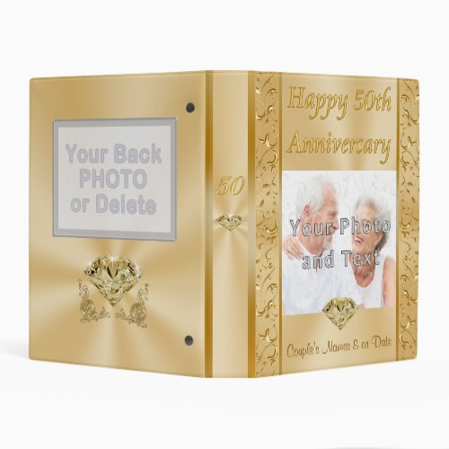 2 Photo 50th Anniversary Mini Photo Album Binder