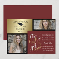 2 PHOTO and CHOOSE YOUR COLOR Burgundy Graduation