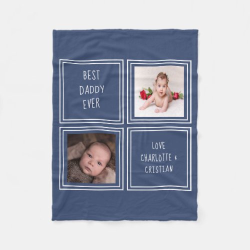 2 Photo And Text Design Your Own Personalized Fleece Blanket