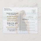 2 Photo Any Age Birthday Gold Black Save the Date