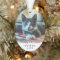 2 Photo Any Text Meowy Christmas Cat Black White