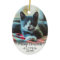 2 Photo Any Text Meowy Christmas Cat Simple White