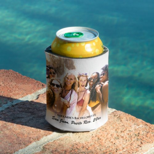 2 Photo Bachelorette Party Favor Personalized Can Cooler