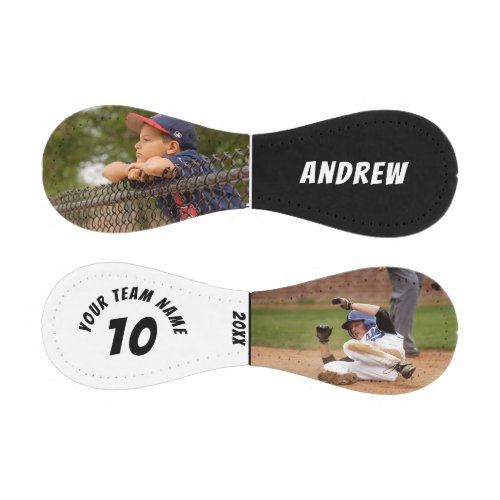 2 Photo Baseball Player Name Number Team Black - 2 Photo Baseball Player Name Number Team Black Baseball Ball. You can make your own unique baseball with your name, player number, team name and 2 photos. In black and white colors. Great gift idea or a keepsake for baseball players. Great as a birthday present or Christmas present.