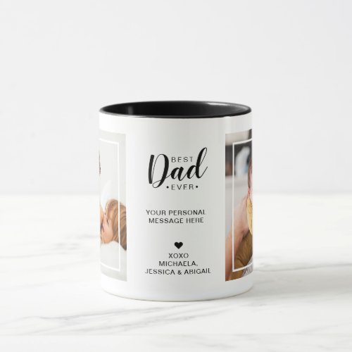 2_Photo Best Dad Ever Message  Names Mug